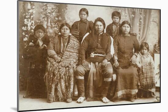 Nez Perce Family, 1900-1902-E.G. Cummings-Mounted Giclee Print