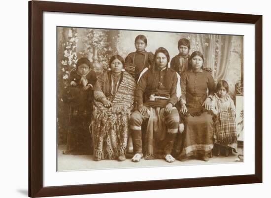 Nez Perce Family, 1900-1902-E.G. Cummings-Framed Giclee Print