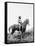 Nez Perce Indian on Horseback Edward Curtis Photograph-Lantern Press-Framed Stretched Canvas