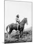 Nez Perce Indian on Horseback Edward Curtis Photograph-Lantern Press-Mounted Art Print