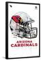 NFL Arizona Cardinals - Drip Helmet 20-null-Framed Standard Poster