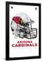 NFL Arizona Cardinals - Drip Helmet 20-null-Framed Standard Poster