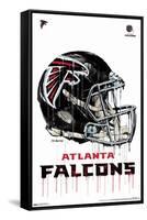 NFL Atlanta Falcons - Drip Helmet 20-Trends International-Framed Stretched Canvas