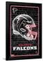 NFL Atlanta Falcons - Neon Helmet 23-Trends International-Framed Poster