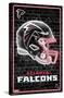 NFL Atlanta Falcons - Neon Helmet 23-Trends International-Stretched Canvas