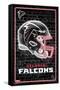 NFL Atlanta Falcons - Neon Helmet 23-Trends International-Framed Stretched Canvas