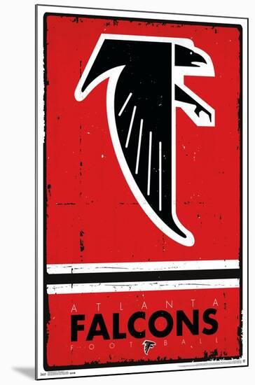 NFL Atlanta Falcons - Retro Logo 15-Trends International-Mounted Poster