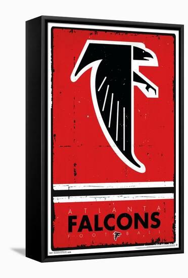 NFL Atlanta Falcons - Retro Logo 15-Trends International-Framed Stretched Canvas