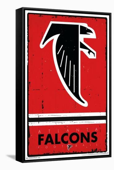 NFL Atlanta Falcons - Retro Logo 15-Trends International-Framed Stretched Canvas