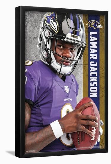 NFL Baltimore Ravens - Lamar Jackson 18-Trends International-Framed Poster