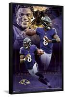 NFL Baltimore Ravens - Lamar Jackson 20-Trends International-Framed Poster