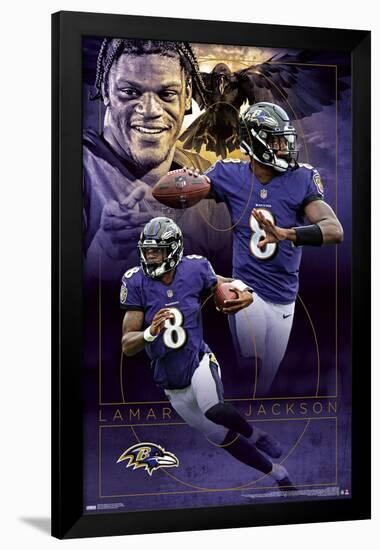 NFL Baltimore Ravens - Lamar Jackson 20-Trends International-Framed Poster
