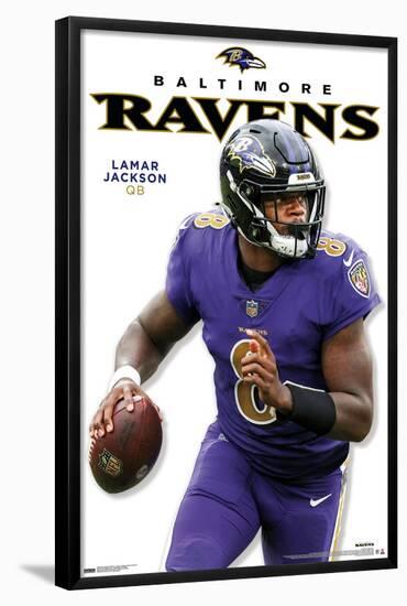 NFL Baltimore Ravens - Lamar Jackson Feature Series 23-Trends International-Framed Poster
