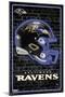 NFL Baltimore Ravens - Neon Helmet 23-Trends International-Mounted Poster