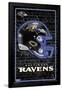 NFL Baltimore Ravens - Neon Helmet 23-Trends International-Framed Poster