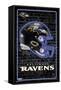 NFL Baltimore Ravens - Neon Helmet 23-Trends International-Framed Stretched Canvas