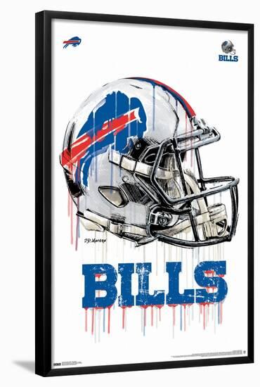 NFL Buffalo Bills - Drip Helmet 20-Trends International-Framed Poster