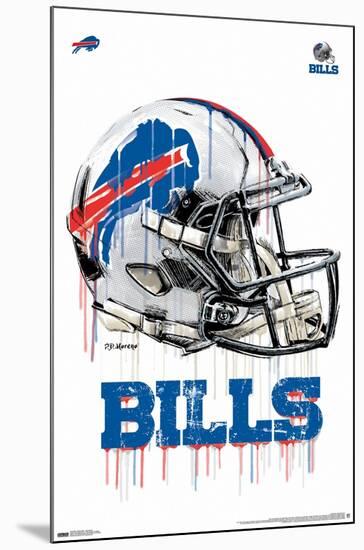 NFL Buffalo Bills - Drip Helmet 20-Trends International-Mounted Poster