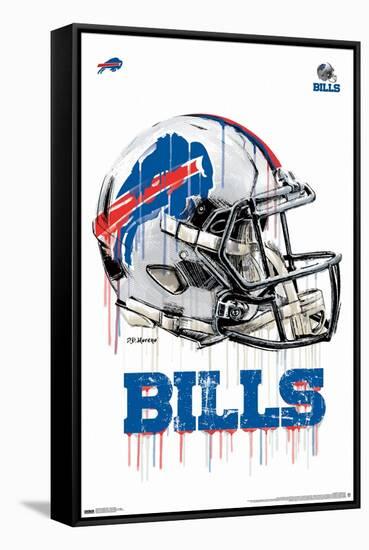 NFL Buffalo Bills - Drip Helmet 20-Trends International-Framed Stretched Canvas