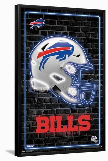 NFL Buffalo Bills - Neon Helmet 23-Trends International-Framed Poster