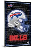 NFL Buffalo Bills - Neon Helmet 23-Trends International-Mounted Poster