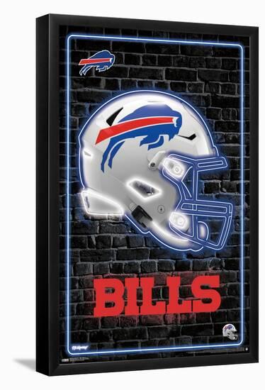 NFL Buffalo Bills - Neon Helmet 23-Trends International-Framed Poster