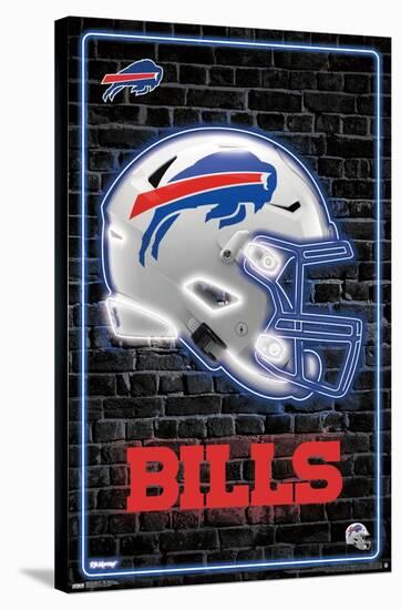 NFL Buffalo Bills - Neon Helmet 23-Trends International-Stretched Canvas