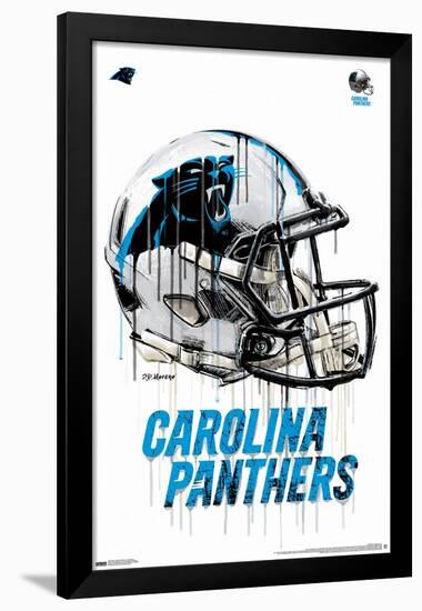 NFL Carolina Panthers - Drip Helmet 20-Trends International-Framed Poster