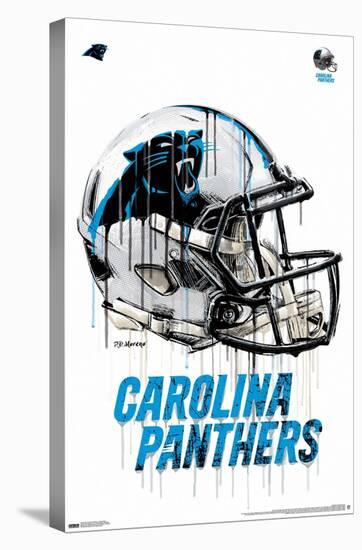 NFL Carolina Panthers - Drip Helmet 20-Trends International-Stretched Canvas