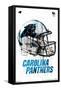 NFL Carolina Panthers - Drip Helmet 20-Trends International-Framed Stretched Canvas