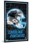 NFL Carolina Panthers - Neon Helmet 23-Trends International-Mounted Poster