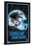 NFL Carolina Panthers - Neon Helmet 23-Trends International-Framed Poster