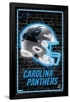 NFL Carolina Panthers - Neon Helmet 23-Trends International-Framed Poster