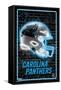 NFL Carolina Panthers - Neon Helmet 23-Trends International-Framed Stretched Canvas