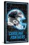 NFL Carolina Panthers - Neon Helmet 23-Trends International-Stretched Canvas