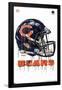 NFL Chicago Bears - Drip Helmet 20-null-Framed Standard Poster