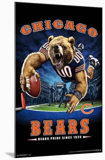 NFL Chicago Bears - End Zone 17-Trends International-Mounted Poster