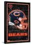 NFL Chicago Bears - Neon Helmet 23-Trends International-Framed Poster