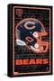 NFL Chicago Bears - Neon Helmet 23-Trends International-Framed Stretched Canvas