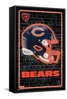 NFL Chicago Bears - Neon Helmet 23-Trends International-Framed Stretched Canvas