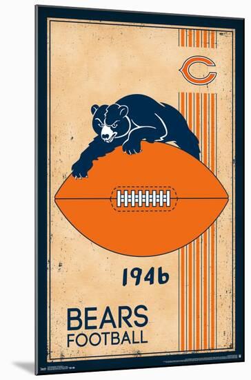 NFL Chicago Bears - Retro Logo 14-Trends International-Mounted Poster