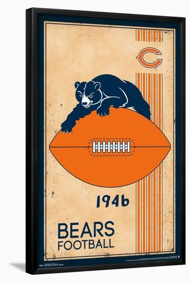 NFL Chicago Bears - Retro Logo 14-Trends International-Framed Poster