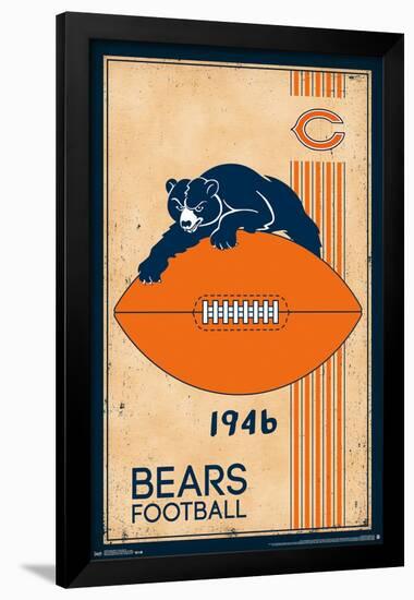 NFL Chicago Bears - Retro Logo 14-Trends International-Framed Poster