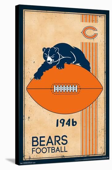 NFL Chicago Bears - Retro Logo 14-Trends International-Stretched Canvas