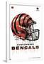 NFL Cincinnati Bengals - Drip Helmet 20 Premium Poster-null-Framed Poster