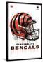 NFL Cincinnati Bengals - Drip Helmet 20-null-Framed Standard Poster