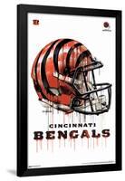NFL Cincinnati Bengals - Drip Helmet 20-Trends International-Framed Poster