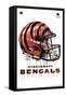 NFL Cincinnati Bengals - Drip Helmet 20-Trends International-Framed Stretched Canvas