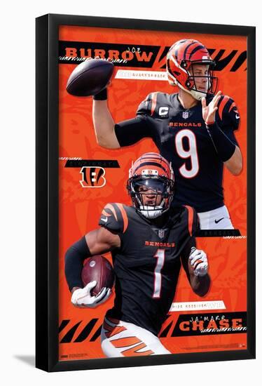 NFL Cincinnati Bengals - Joe Burrow & Ja'Marr Chase 21-Trends International-Framed Poster