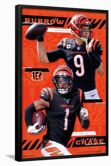 NFL Cincinnati Bengals - Joe Burrow & Ja'Marr Chase 21-Trends International-Framed Poster